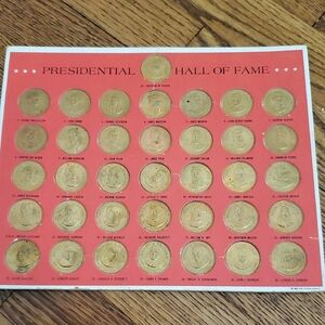 Vintage 1968, Presidential Hall of Fame Franklin Mint Coin Collection